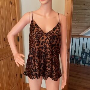 Leopard Print Spaghetti Strap Top